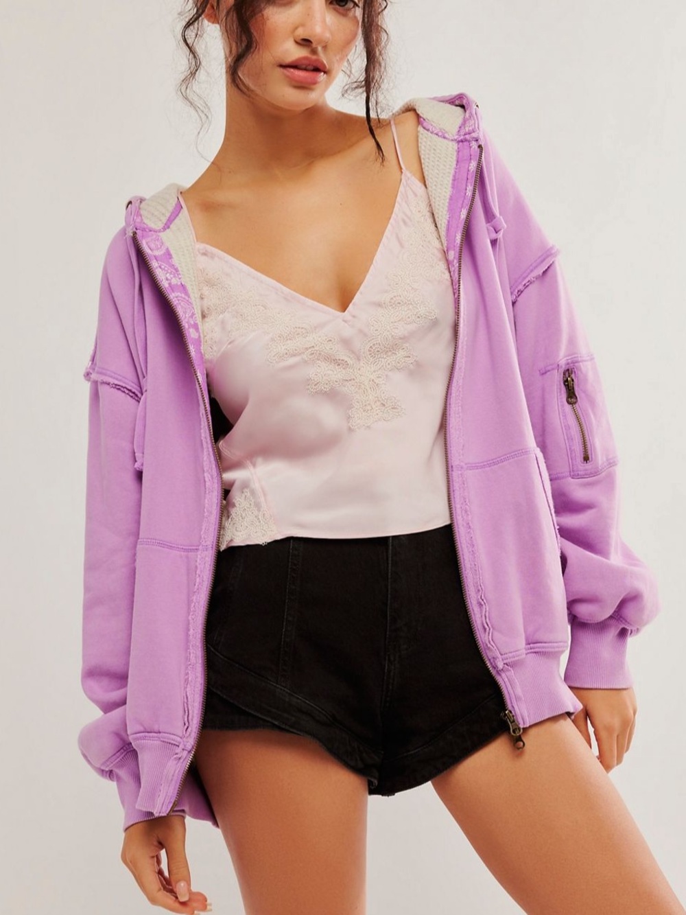 We The Free By Your Sideline Zip Up Oversized Hoodie NWOT - Women